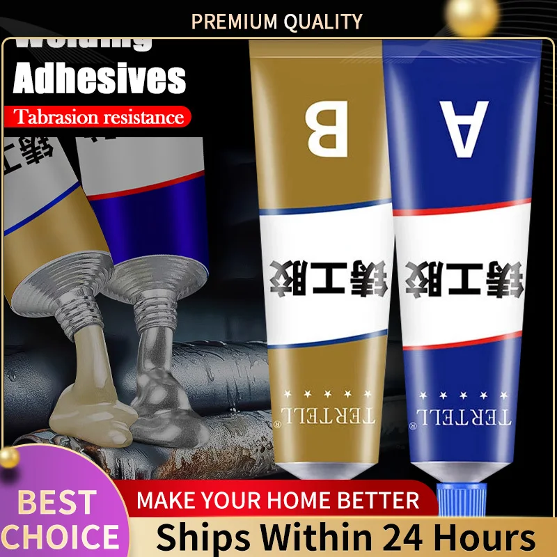

High Strength Metal Repair Glue AB Liquid Welding Filler 20g to 300g for Cast Iron Steel Aluminum Alloy DIY Tool Fast Curing