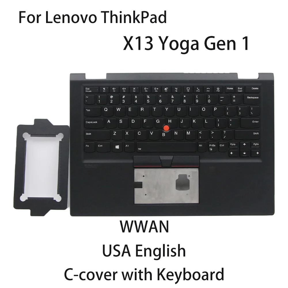 

Новый C-чехол для ноутбука Lenovo ThinkPad X13 Yoga Gen 1, с клавиатурой, США, английский, WWAN FRU: 5M10Y85766 5M10Y85767