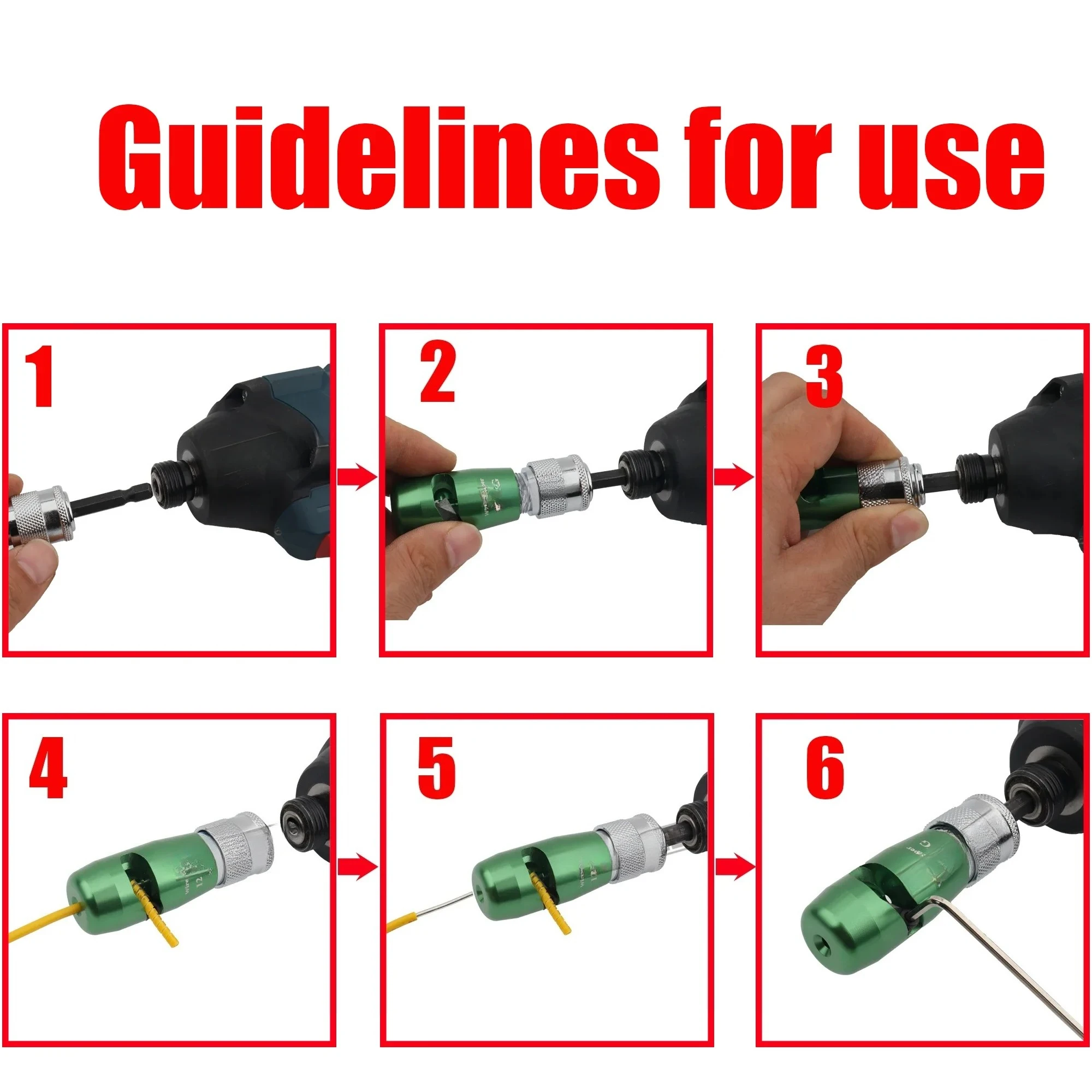 تستخدم أداة تعرية الأسلاك AWG على آلة الحفر الكهربائية 2024 أدوات جديدة وساخنة #6