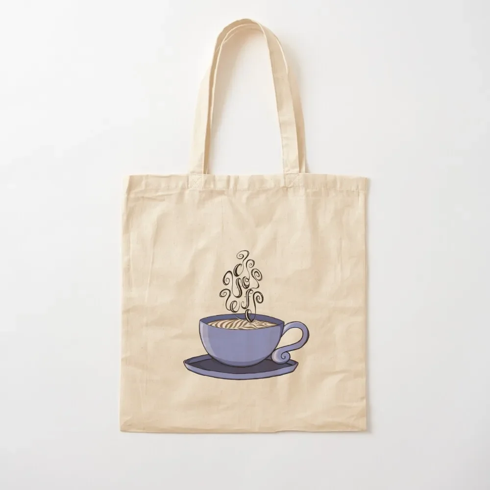 Cup of Coffee with Steam Tote Bag hand bag ladies Canvas Women bags Woman shopper bag