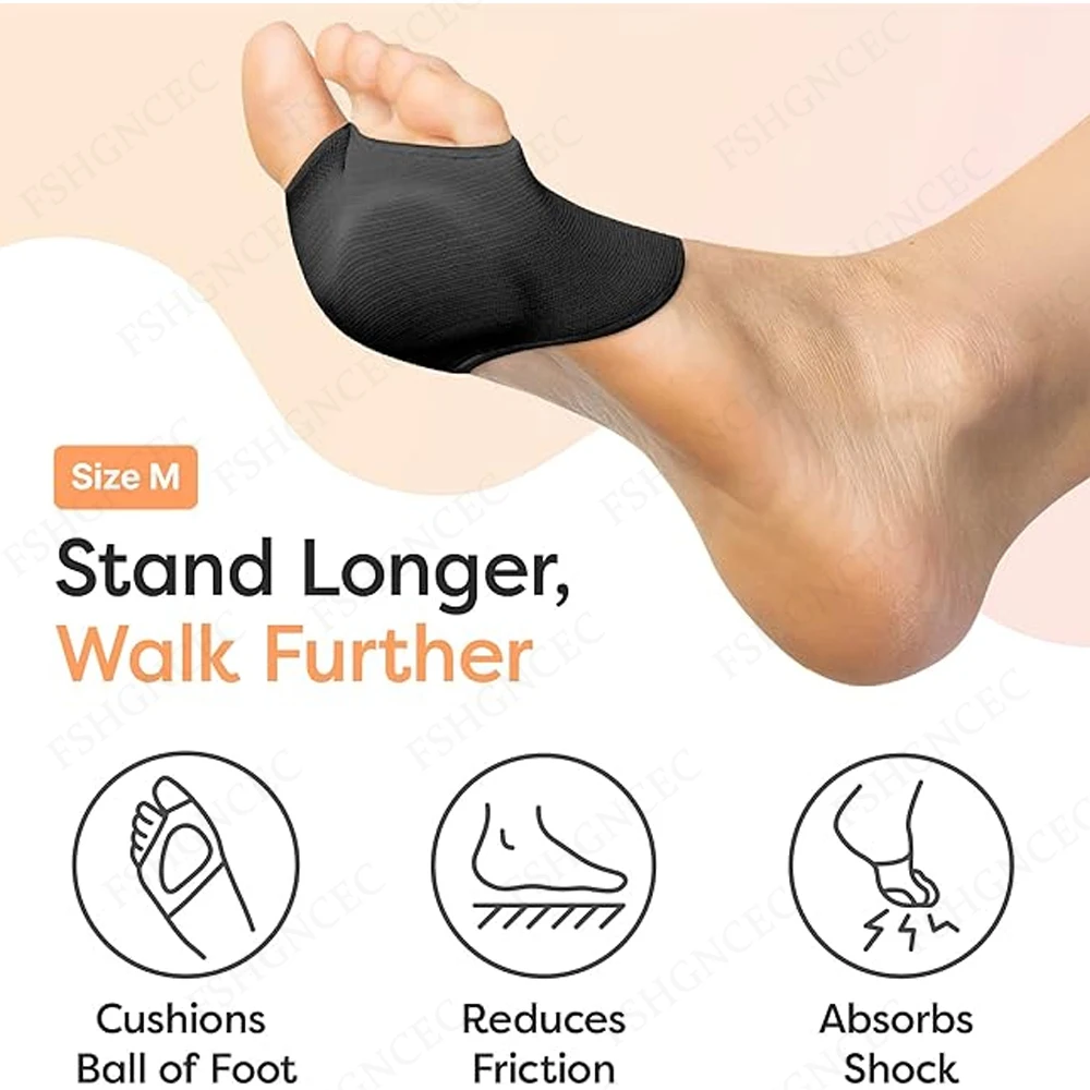 Toes Metatarsal Pads for Men Women Pain Relief Gel Insoles Ball of Foot Pads Silicone Forefoot Socks Prevent Calluses Blisters