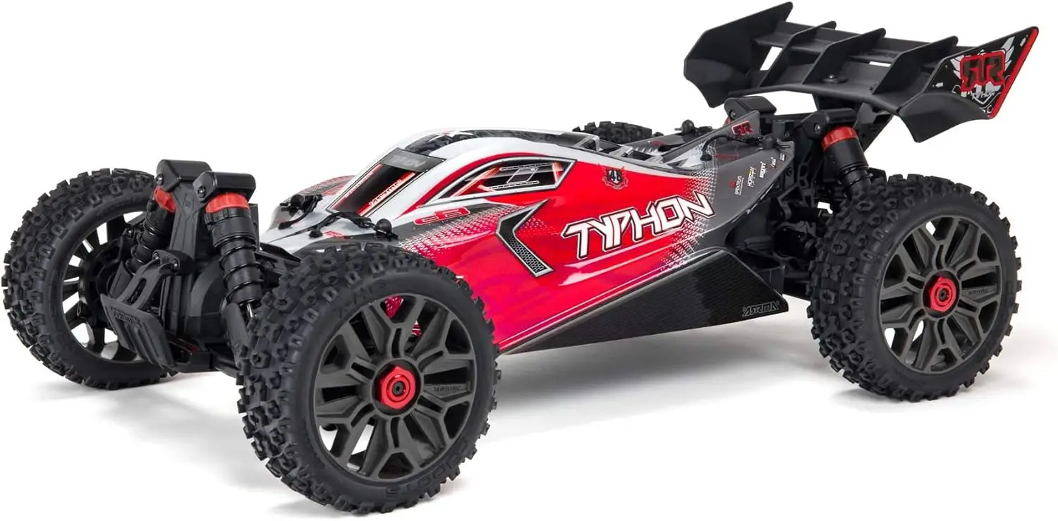 

1/8 Typhon 4X4 V3 3S BLX Brushless Buggy RC Truck RTR Red, ARA4306V3, Unisex Adult