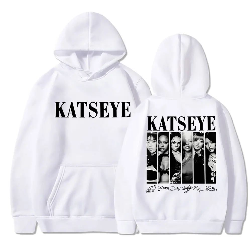 Limted Kpop Katseye Print Hoodies Vintage Trendy Men Women Y2k Hoody Sweatshirt Fleece Oversized Tracksuit Streetwear Fans Gifts