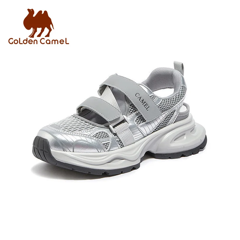 

GOLDEN CAMEL Hollow Dad Shoes Baotou Thick-soled Ins Sports Sandals for women Beach Lady Shoes for Women Fashion Casual Slippers