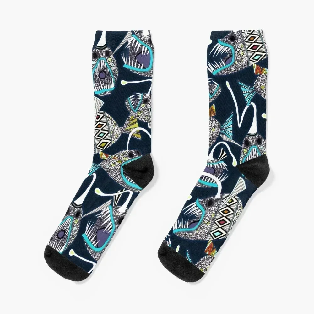 

deep sea anglerfish Socks snow hiking ankle funny gift Men Socks Women's