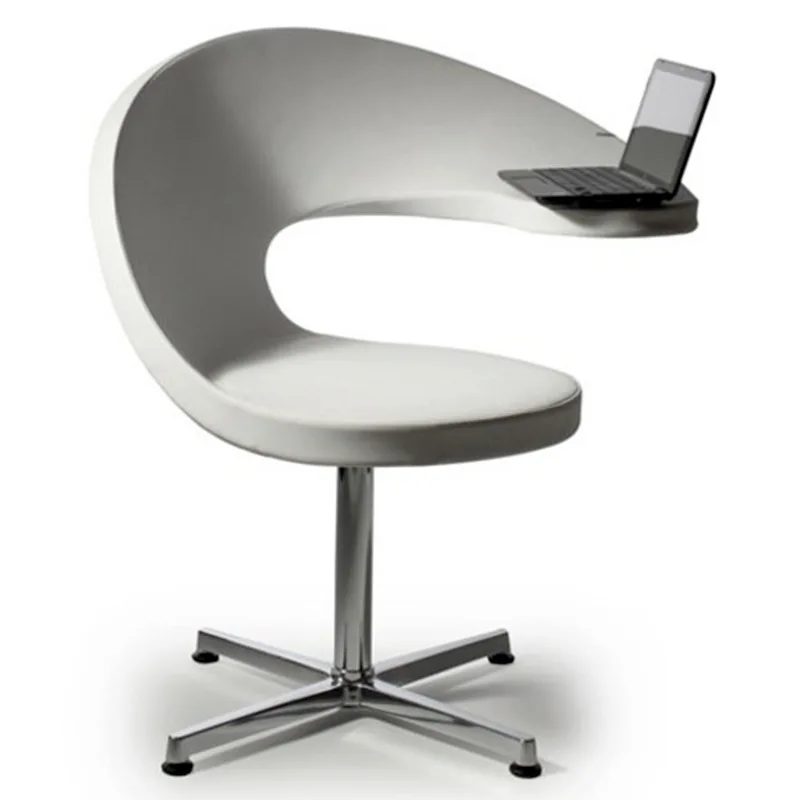 

Nordic designer fiberglass 6-character office chair living room leisure creative armchair rotating cafe dining chair
