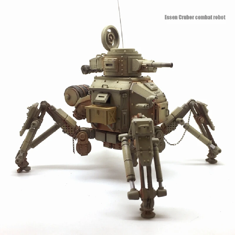 

1/35 Resin Model Figure Mech Sky Tank Robot Gk Micro Miniature 3d Printed White Model Toy Unassembled And Unpainted Kit