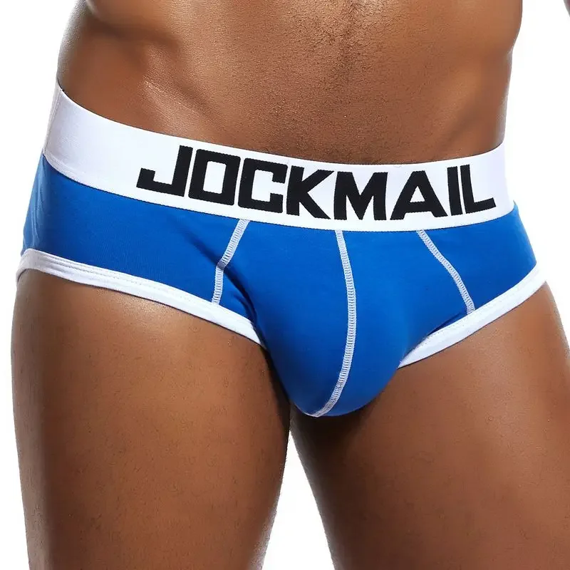 JOCKMAIL Brand Low Waist Sexy Men Underwear Briefs Cotton  breathable Mens Bikini Brief cueca Gay Underwear