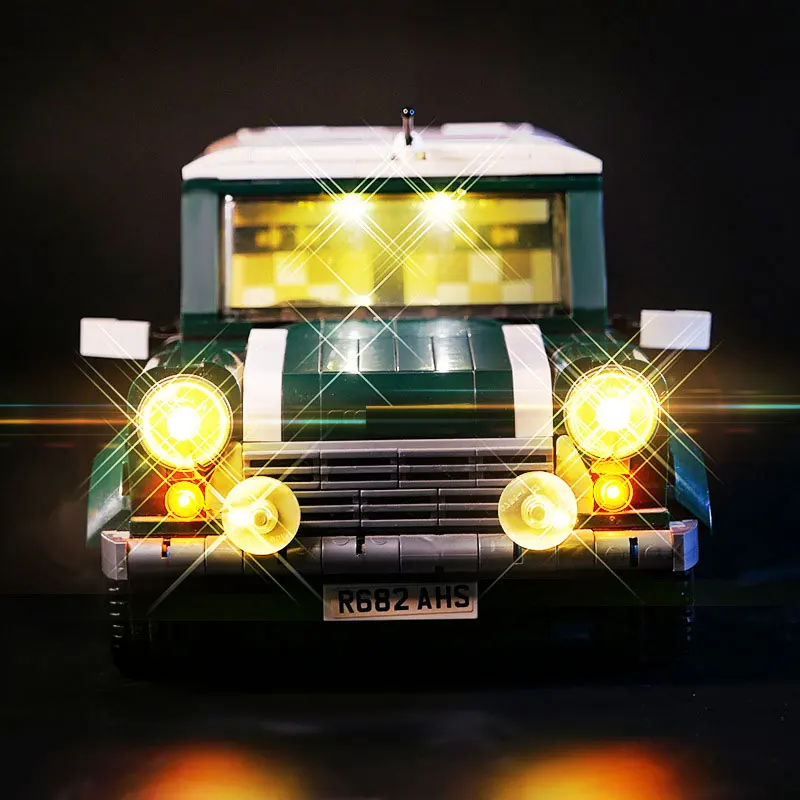 레고 10242 미니 쿠퍼 장식 램프 아이디어 DIY 선물용 LED 조명 키트 (빌딩 블록 벽돌 키트 세트 모델은 포함되지 않음)