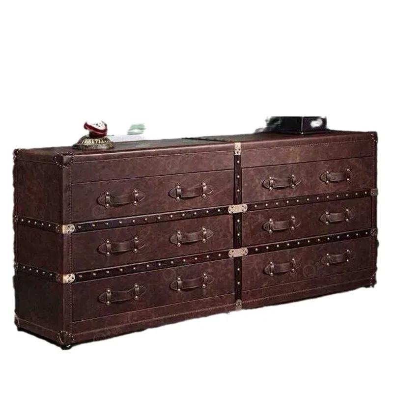 

American retro chest cabinet solid wood bedroom four chest cabinet storage cabinet
