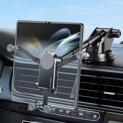 Hipacool Car Mount Phone Stand For Samsung Galaxy Z Fold 4 3 Z Fold 2 S21 S20 W22 W21 iPhone Suction Cup iPad Phone Holder