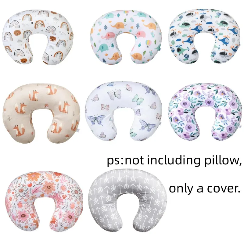 Baby Nursing Pillow Cover Printing Design Minky Breastfeeding Pillow Slipcover Ultra Soft Snug Fits On Newborn Nursing Pillow