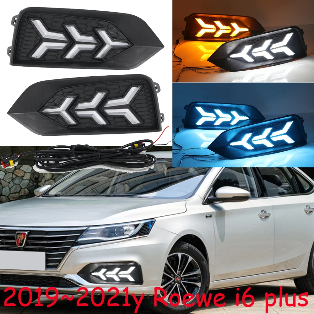 Dynamic car bumper headlight for Roewe i6 plus daytime light 2019~2021y DRL car accessories LED headlamp Roewe i6 fog light