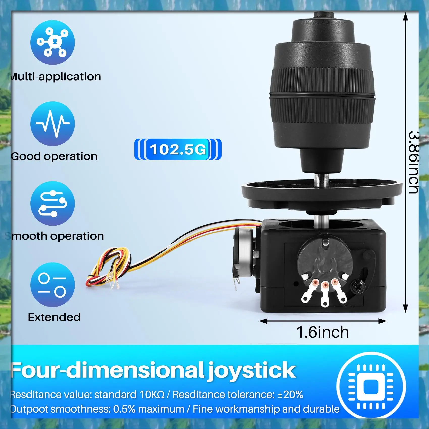 AB07 حار 4-محور عصا التحكم الجهد زر تحكم ل JH-D400X-R4 10K 4D مختومة الروك الجهد