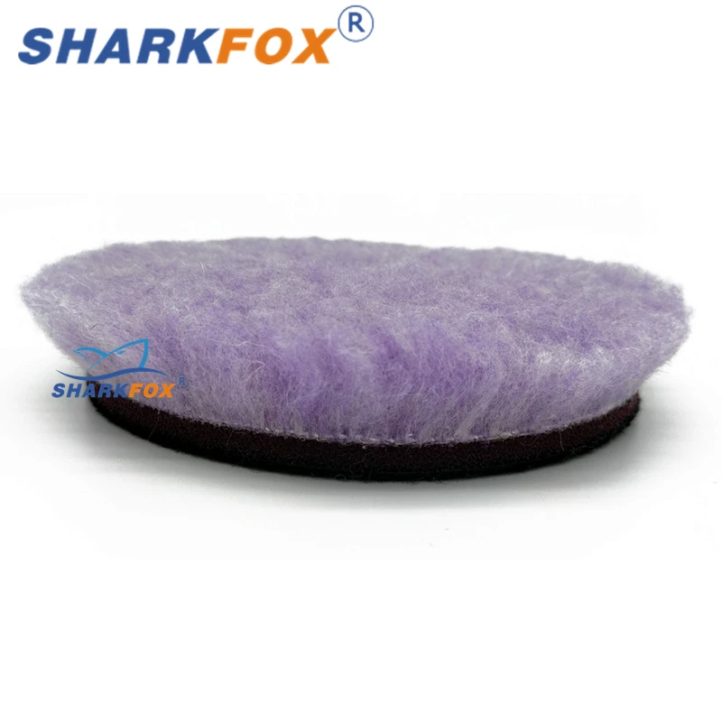 Sharkfox 5/6 inch Purple Woolen Polishing Pad Car Paint Polishing Buffing Wool Pad For Waxing Buffer Polisher Use