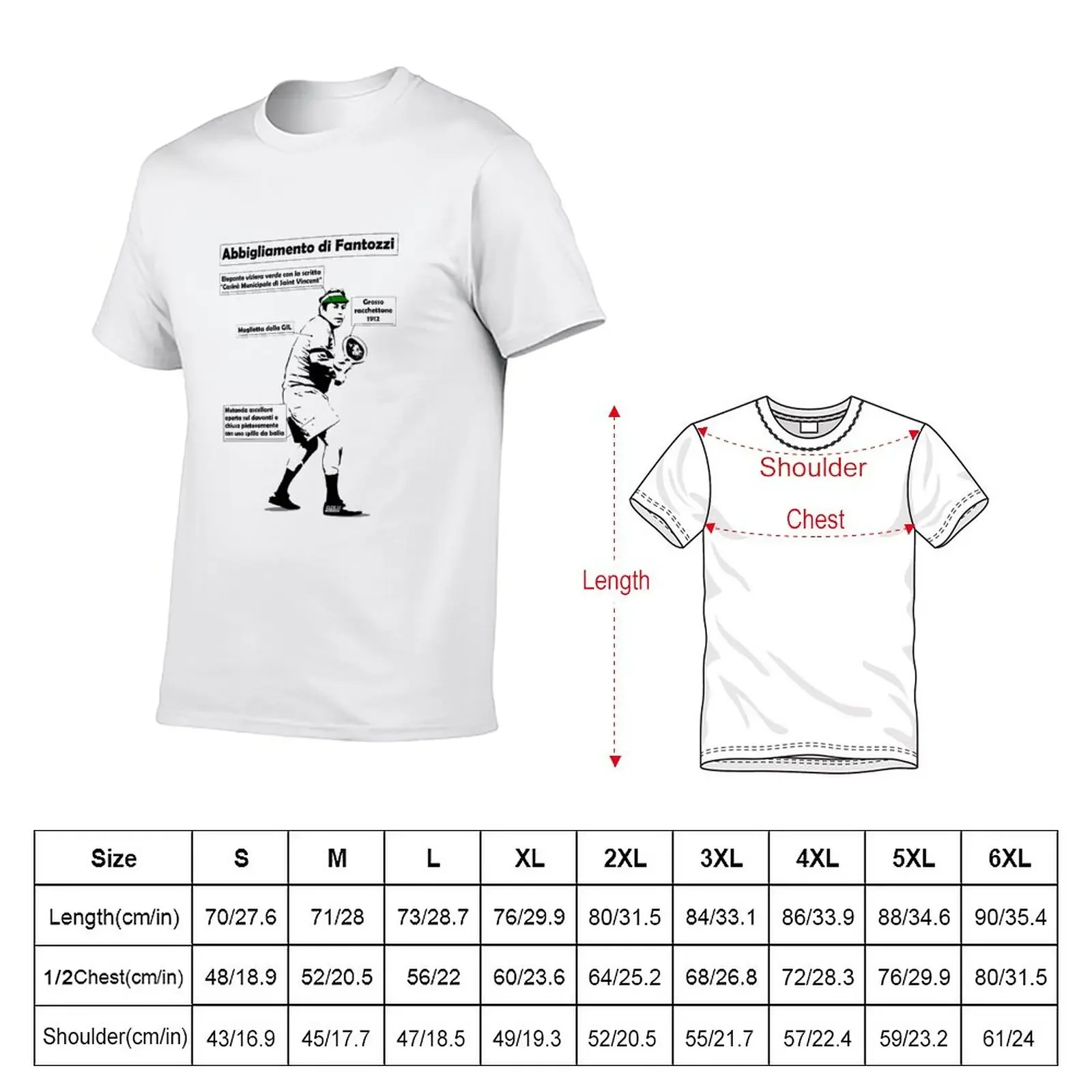 New Abbigliamento di Fantozzi (tennis) T-Shirt T-shirt short cute clothes blank t shirts designer t shirt men