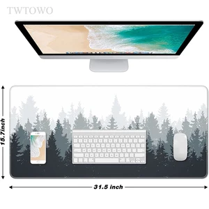Árboles de bosque gris ratón almohadilla de la almohadilla xl nueva almohadilla de teclado de mousepad xxl goma natural contra el deslizamiento suave tapón de mouse 10 mejores ventas de ratón de ratón gris - №5