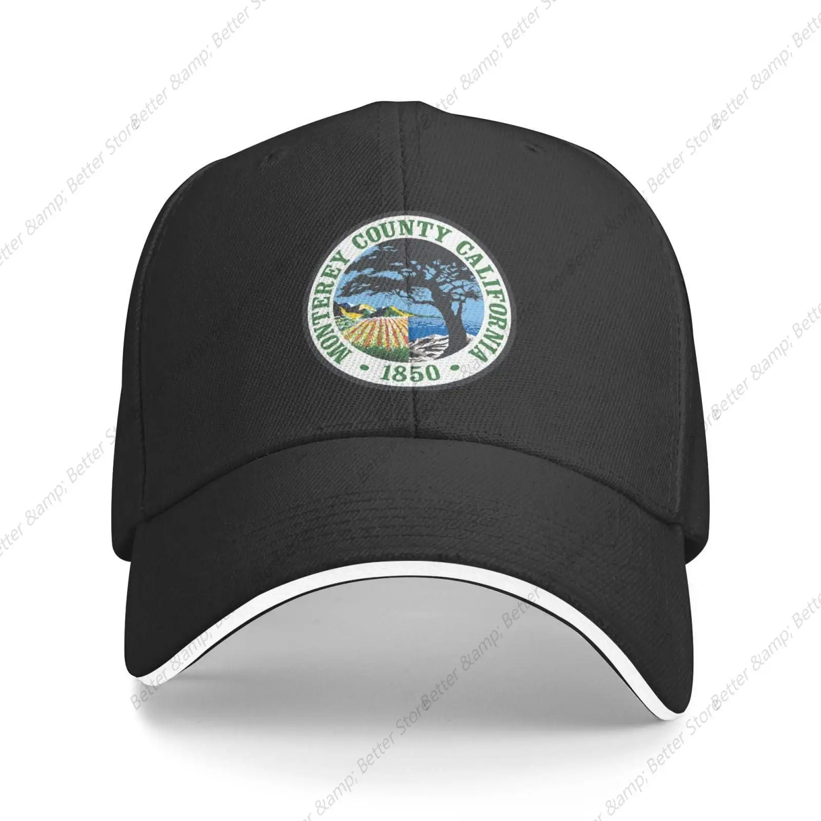 Seal of Monterey County, California Baseball Cap Women Men Hat Adjustable Golf Caps Dad Sun Hat Black