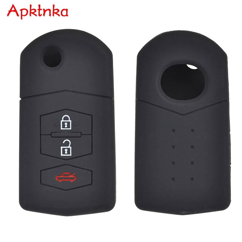 APKTNKA Silicone Key Case Cover For Mazda Demio 2 3 5 6 M3 M5 M6 CX-5 CX7 CX9 RX8 Keyless Fob Shell Skin Holder Protector