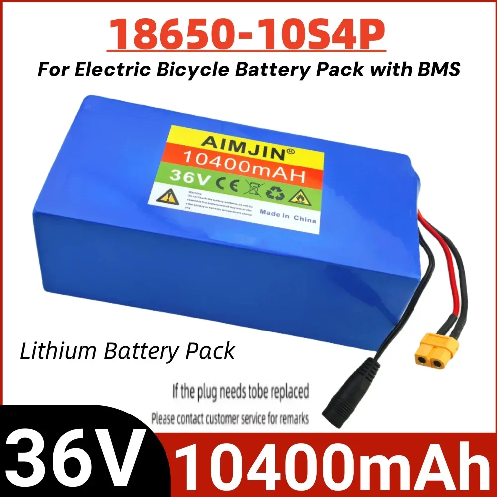 

18650 Lithium battery pack 36V 10S4P 10400Ah 1000W high-power Bicycle electric scooter Vehicle Built in BMS