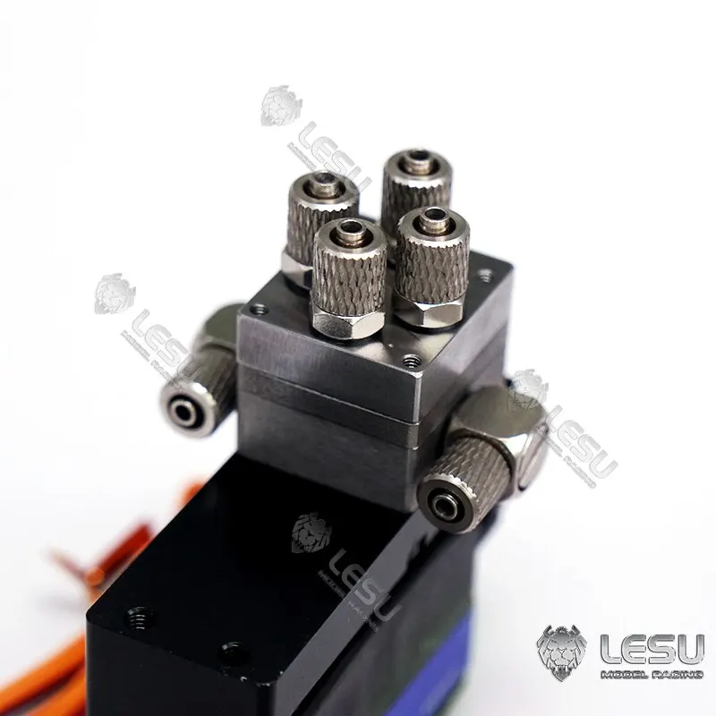 

LESU Metal 1CH Directional Valve Distribution 14KG Servo Part For RC Hydraulic Truck Engineering Vehicles Model Part TH16988