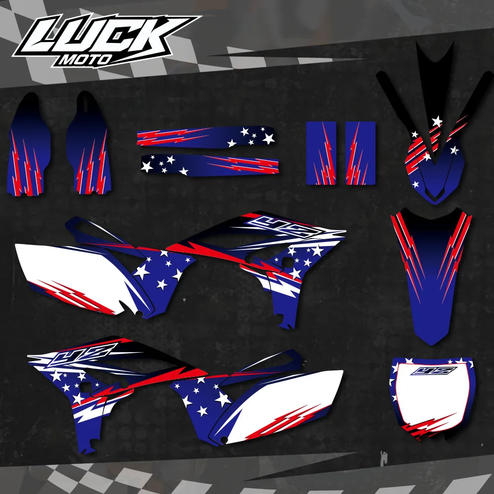 LUCKMOTO For YZ 250F Motorcycle Decals Stickers Backgrounds Graphics Kits For YAMAHA YZF250 YZ250F 2010 2011 2012 2013 YZF 250