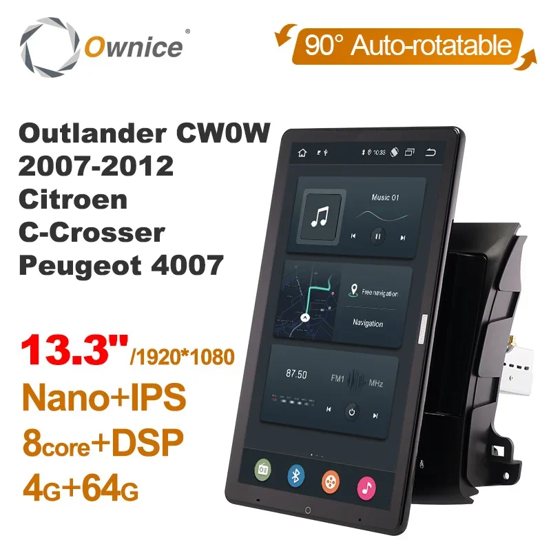 

Автомобильный мультимедийный плеер Tesla PX6 Android 10,0 для Mitsubishi Outlander CW0W Citroen C-Crosser Peugeot PG 4007 2007-2012