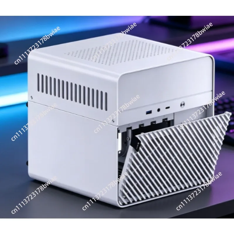 Mini NAS chassis ITX mini aluminum strip steel plate bracket 130mm CPU cooler 5-bay hard drive storage case