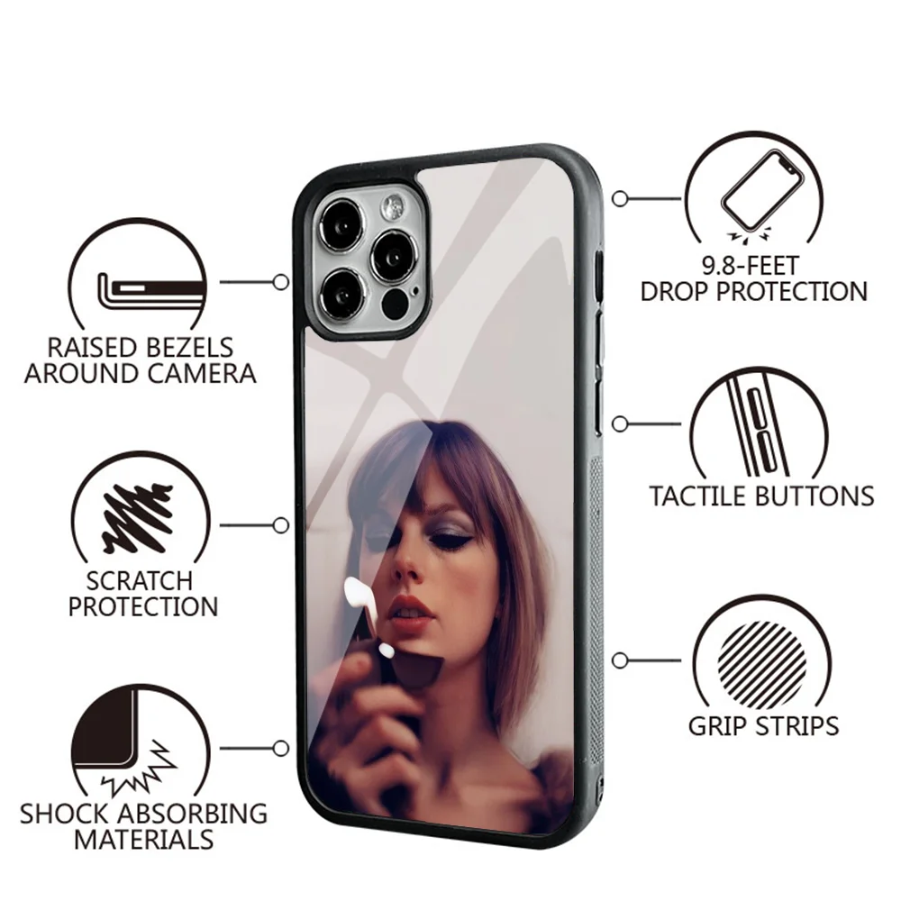 Etui na telefon T-Taylors-Swifts M-Midnights do iPhone'a 16 15 Pro Max Etui 14 Plus 13 12 11 Magesafe Magnetic Wireless Charge Cover