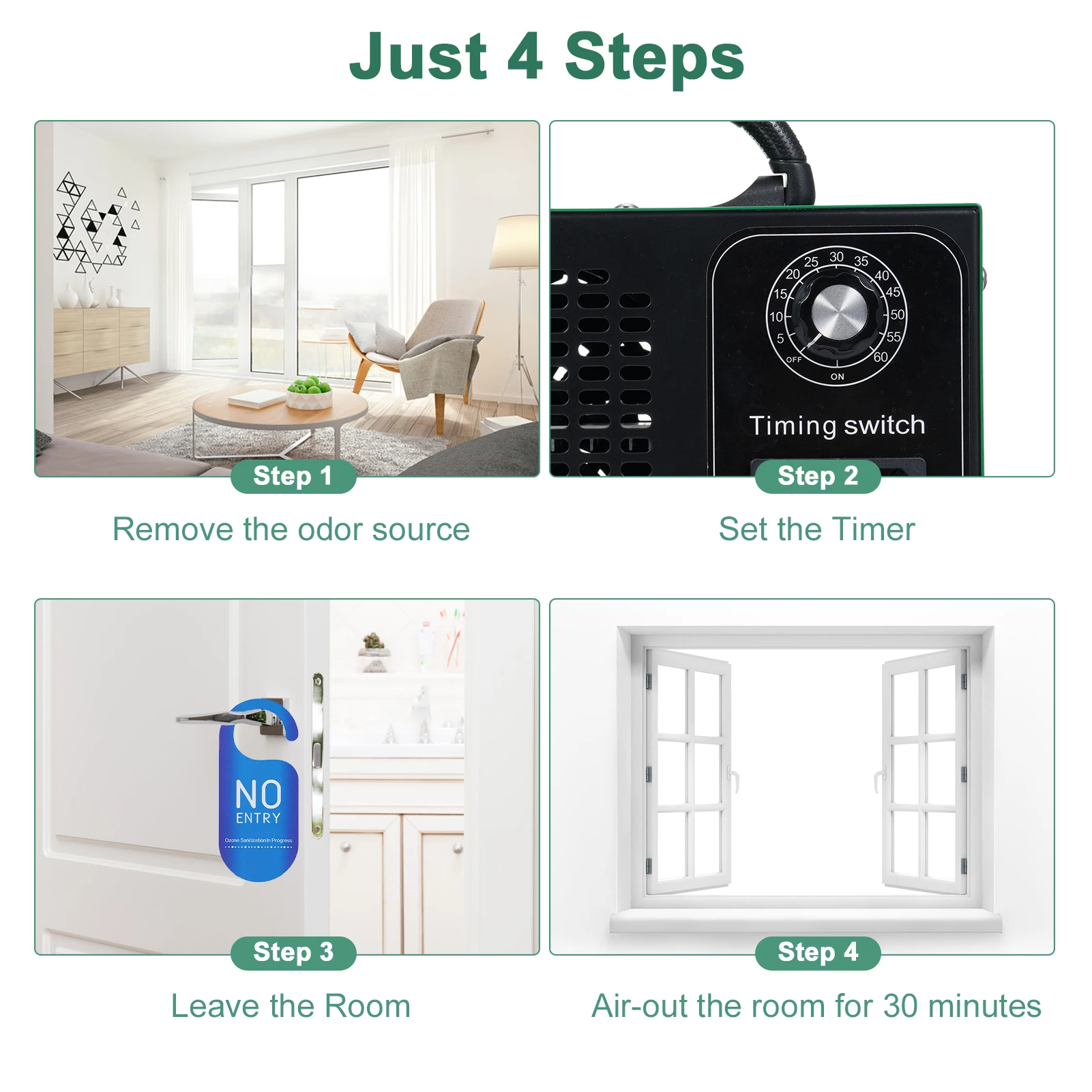 مولد أوزون عالي السعة 45,000 ملغ/ساعة صناعي/منزلي O3 لتنقية الهواء مزيل الروائح الكريهة لمناطق 2500 قدم مربع آلة الأوزون #6