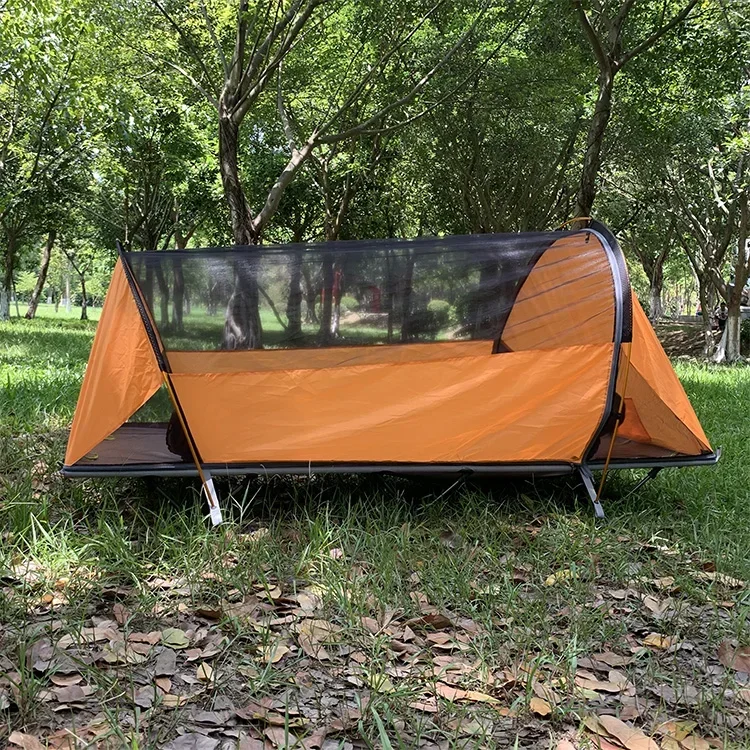 Easy To Collect Folding Cot Outdoor Waterproof Privacy Bed Tent Camping Cot