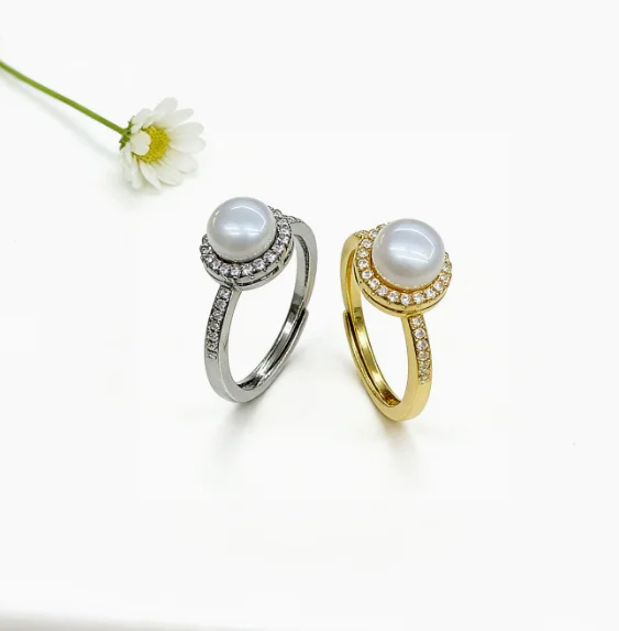 GENUINE NATURAL SOUTH SEA WHITE PEARL RING