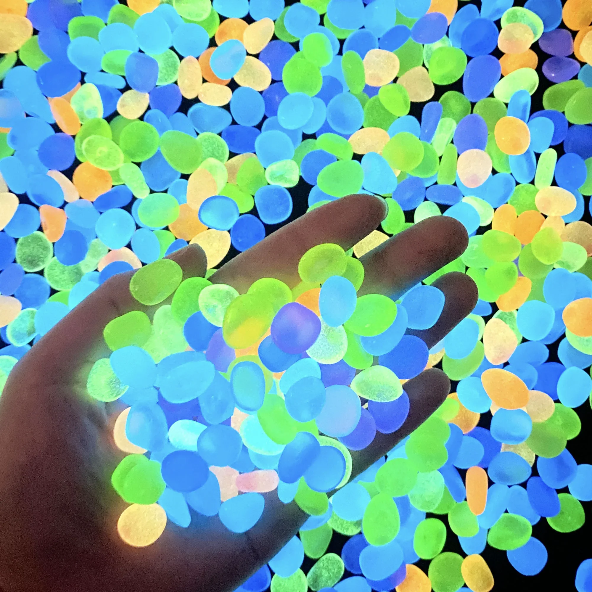 Decoração de jardim vaso de pedra luminosa enchimento seixo ao ar livre para vaso decoração do tanque de peixes jardinagem pavimentação seixo