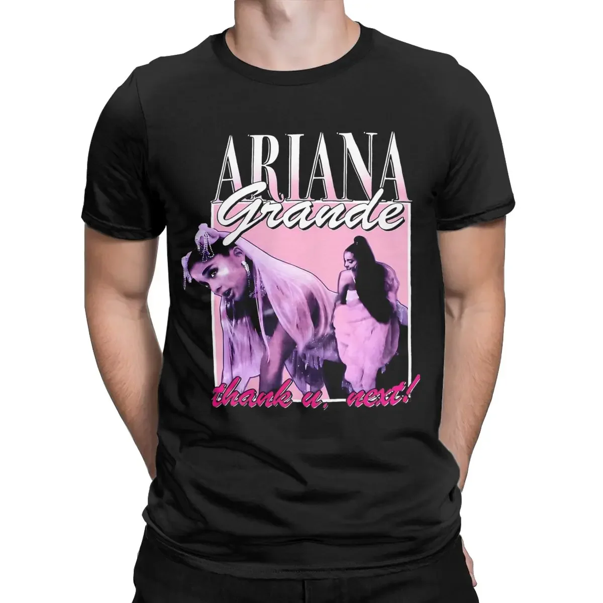 Retro Ariana Grande Singer Bootleg T Shirts for Men Women 100% Cotton Awesome 2024 Tour Tee Shirt Short Sleeve Clothing Gift