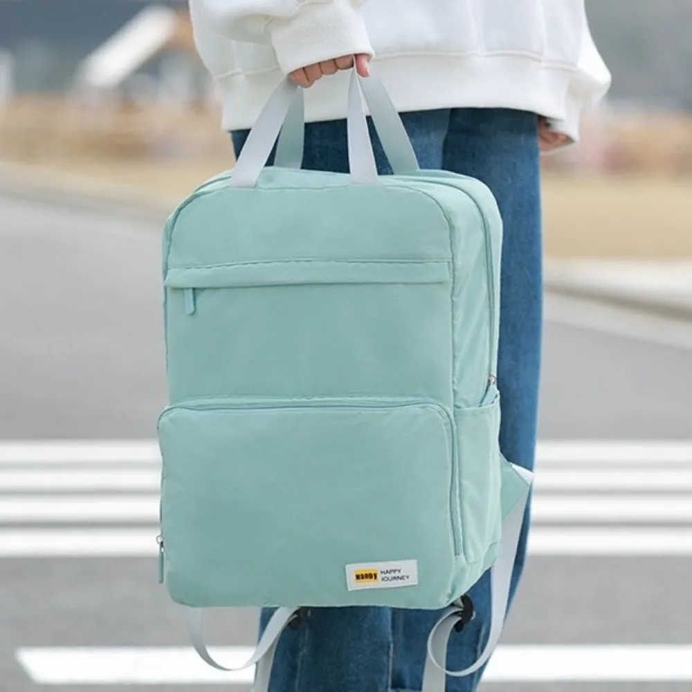 Mode Oxford Faltbare Rucksack Einfarbig Multi-tasche Wandern Rucksack Leichte Erweiterbar Student Schule Tasche Männer