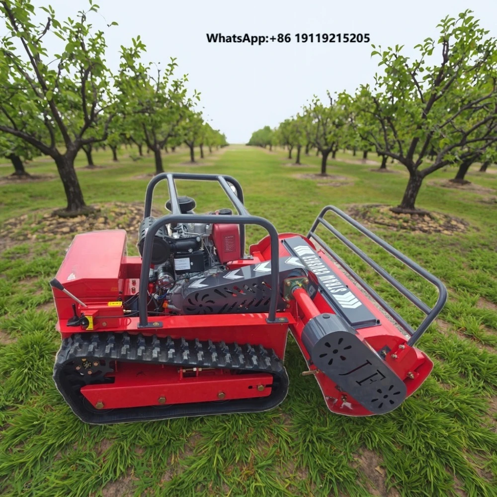 CE EPA Engine Grass Cutting Machine Agriculture Rubber Tracks Remote Control Robot Lawn Mower