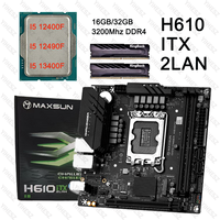 MAXSUN H610 DIY Motherboard Set With I5 12400F/13400F/12490F 16GB/32GB 3200Mhz Memory DDR4 Support 2LAN 1G/2.5G MS-Challenger