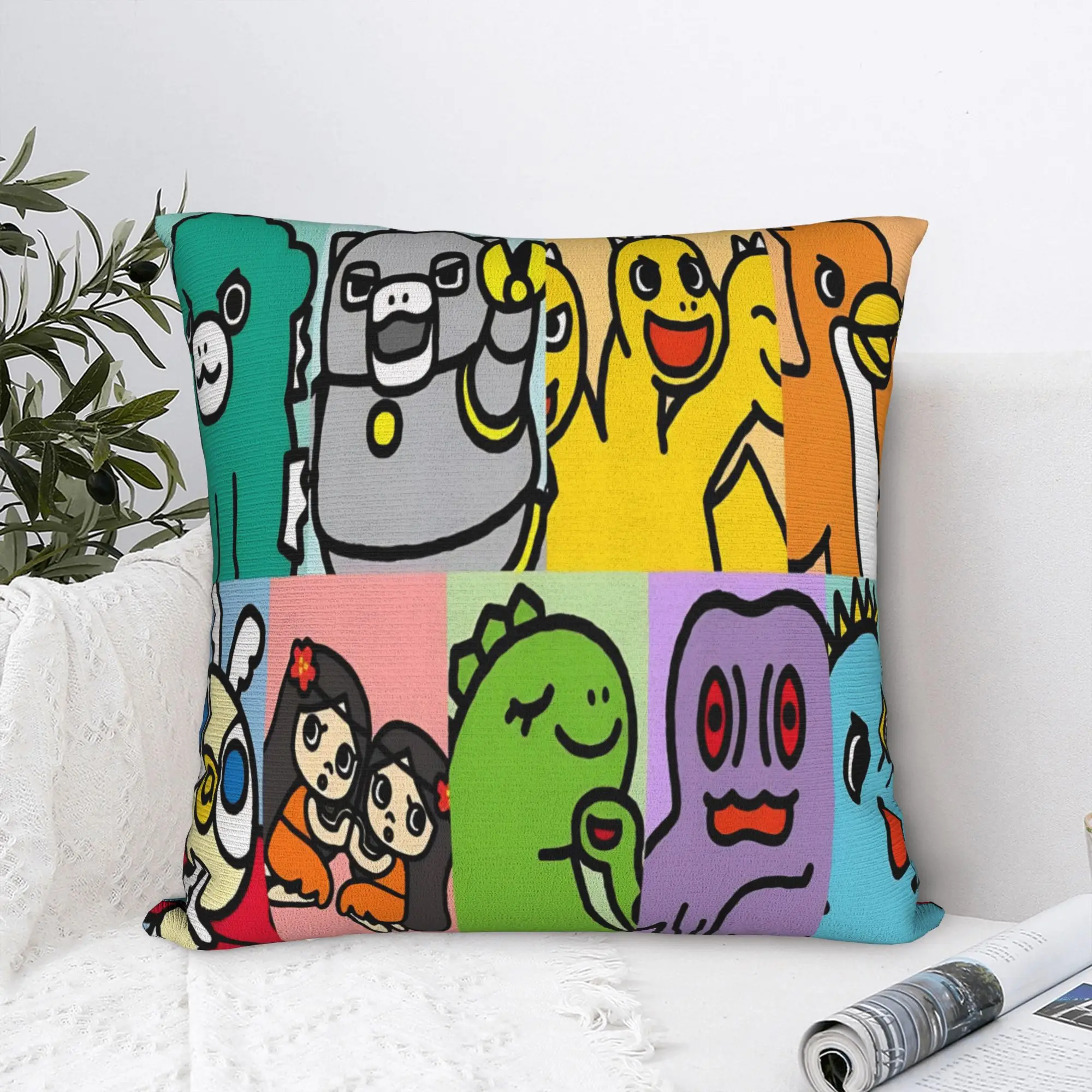 Chibi Monster Raids Again Pillowcase Polyester Cushion Cover Decorative Manga Pillow Case Cover Chair Dropshipping 40*40cm