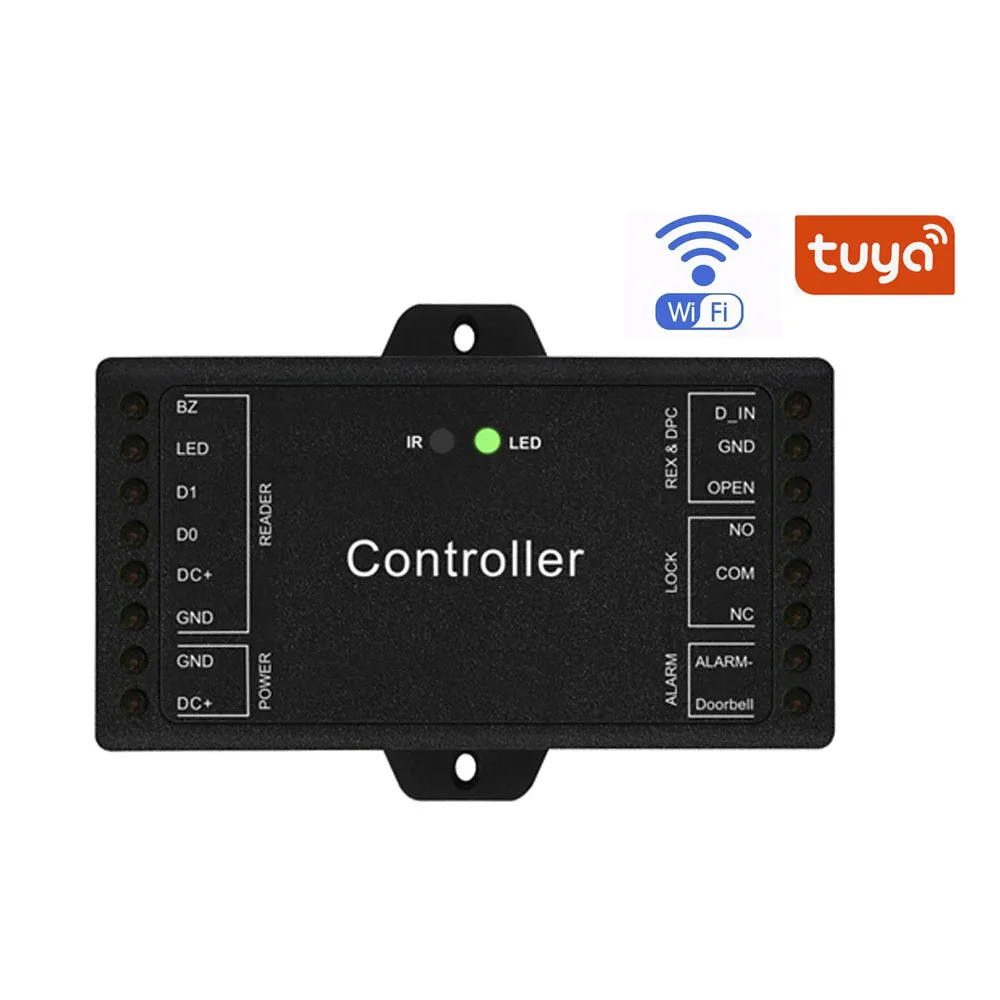 DC12V WiFi Tuya App Mini Single Door Remote Control Board Access Control Board Panel Wiegand 26 44 Bits Input NO NC COM output