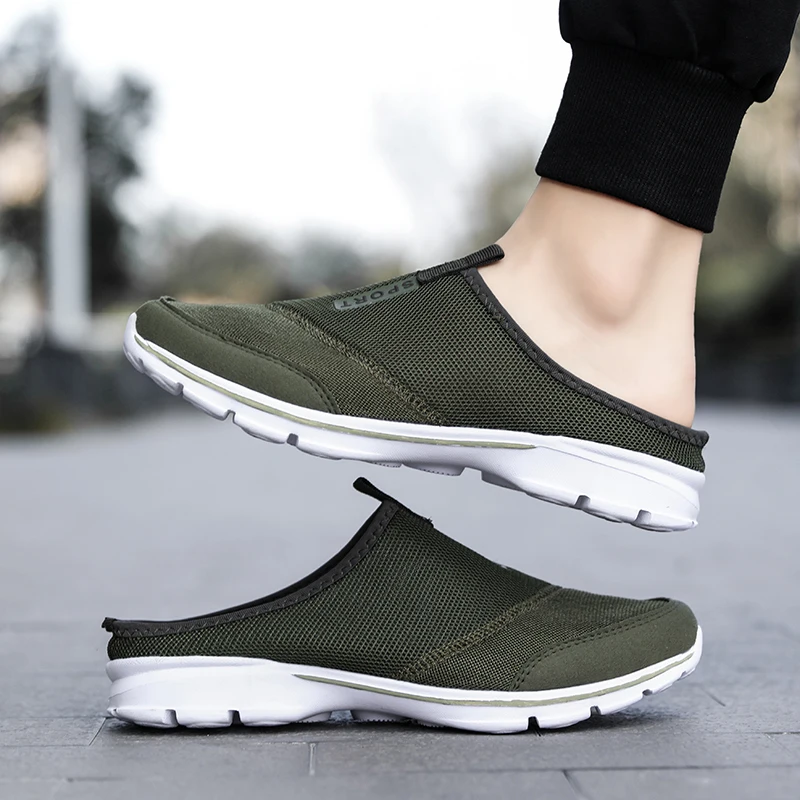 

Men Slippers Summer Mesh Breathable Beach Sandals Men Women Outdoor Walking Footwear Big Size 47 48 Causal Sneakers Male