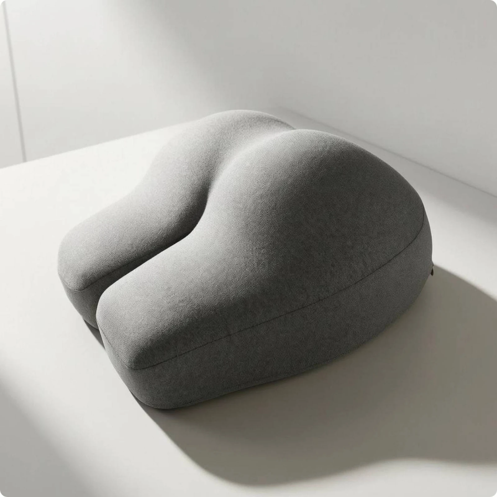 Prone Sleeping Pillow Soft Cotton Filling Hip-Shaped Pillow Supportive Ergonomic Design for Bed, Sofa