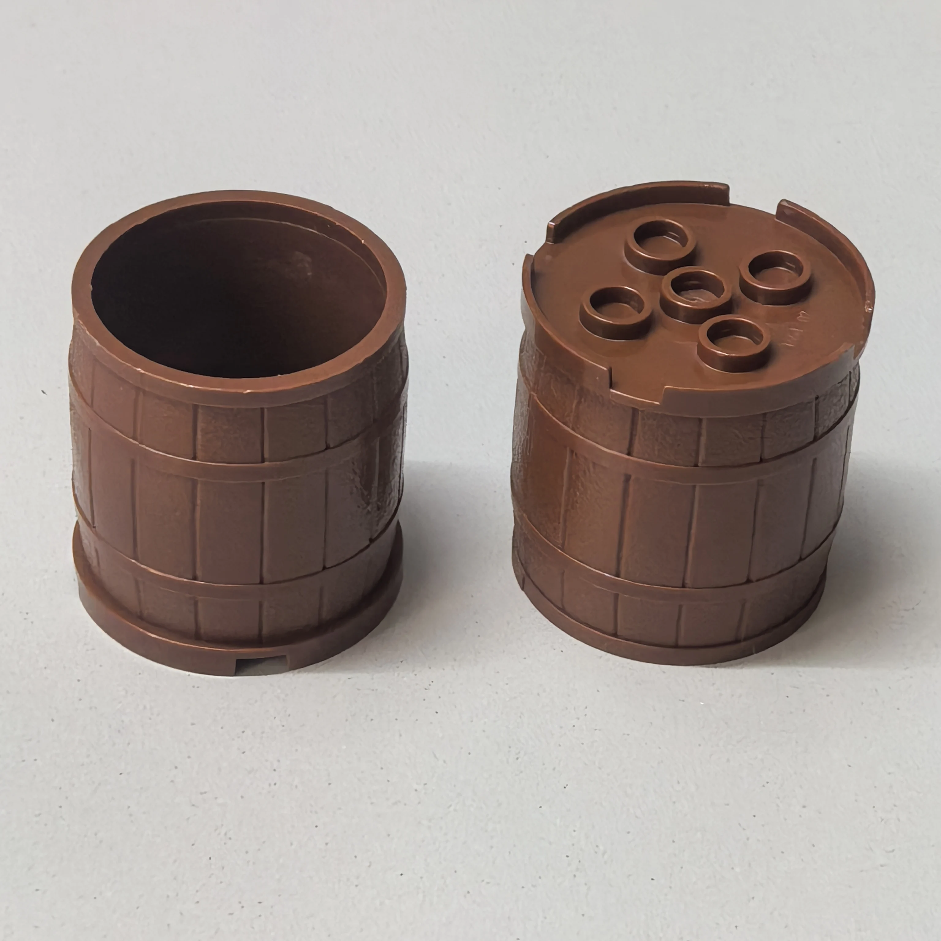 Pièces de rechange pour blocs de construction domestiques MOC, 5 pièces, 30139 4x4x3.5, grand baril rond en bois, baril à vin marron