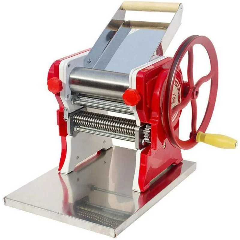 

Commercial Pasta Roller Machine, Hand Crank Noodle Maker Adjustable Thickness Manual Dough Machine for Spaghetti Fettuccine