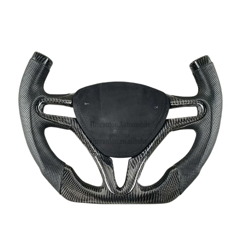 

Новое заводское перфорированное кожаное колесо из углеродного волокна, подходящее для рулевого колеса автомобиля Honda Fit 2, поколения
