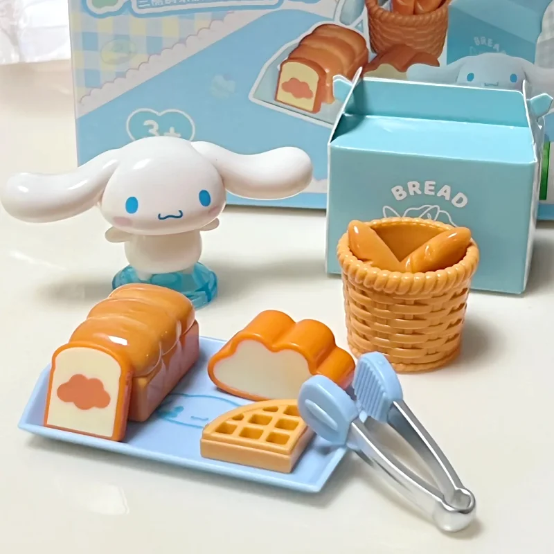 Wonder Moon Sanrio Hello Kitty Kuromi Cinnamoroll Building Block Pretend Play Food Set Bread Bakery Mini Bread Popular Gift