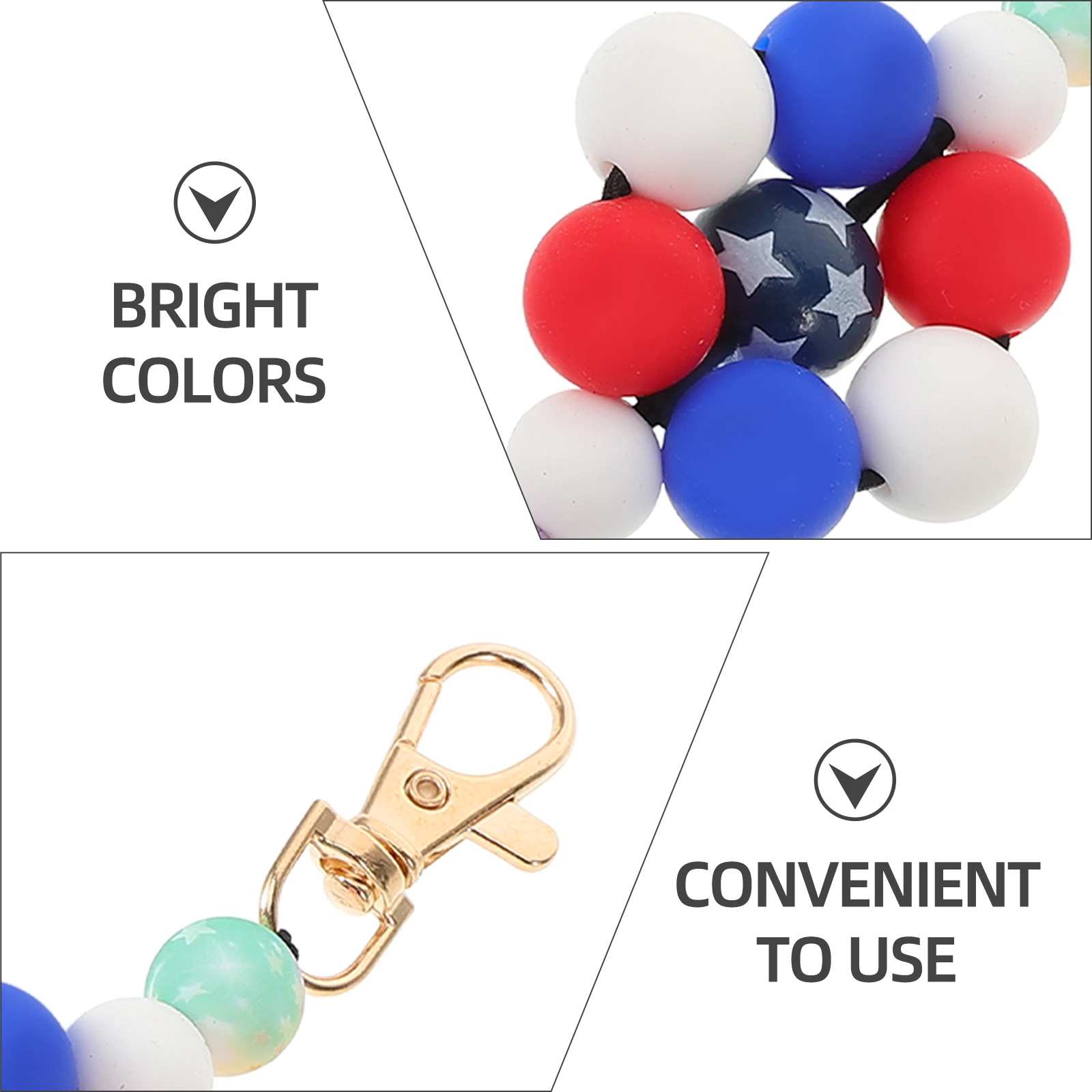 

Silicone Beaded Keychain Pendant Bag Hanging Decor Key Ring Decoration For Keys Backpacks Mobile Phones Gift Beaded