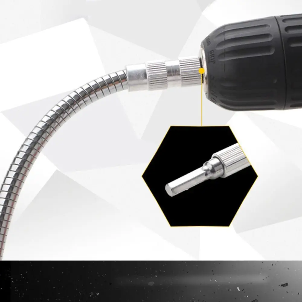 1/4 Hex Flexible Shaft Bit Holder Driver Ratchet Screwdriver Extend Rod 150-400mm Versatile Electric Drill Metal Flexible Shaft