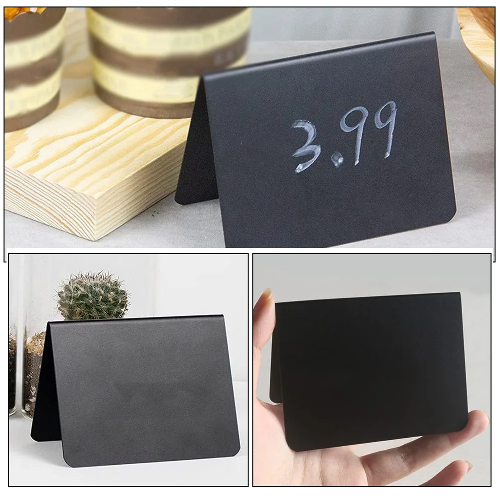 15Pcs Birthday Party Chalkboard Signs Writing Memo Board Signs Desktop Message Sided Erasable Price Tag Mini Writing Board