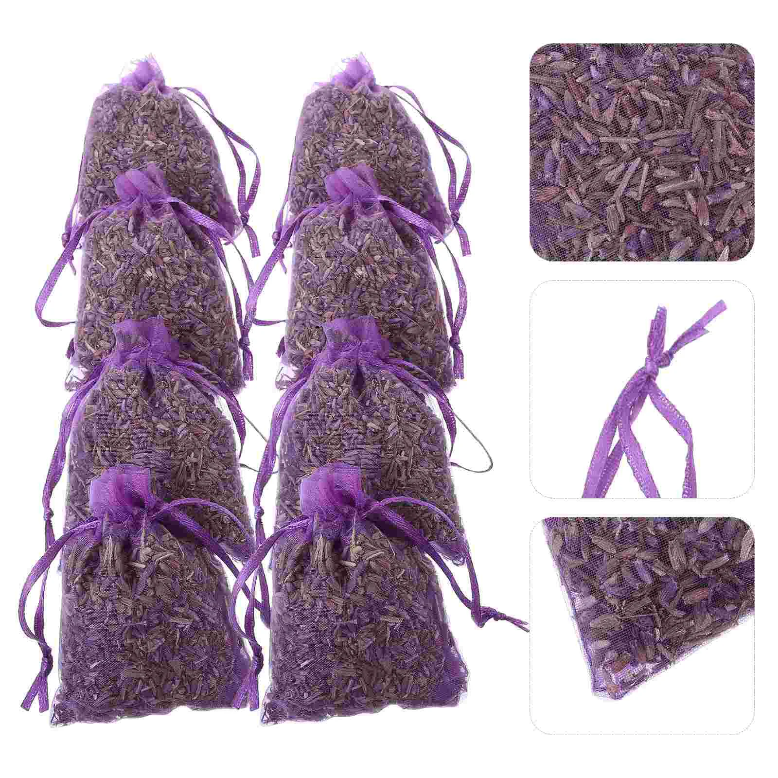 12 Pcs Lavender Sachet Fragrant Sachets Bag Pendants Natural Mesh Home Scent Pouch Flower Drawers Fresheners