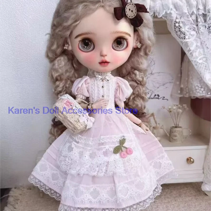 2pcs 2026 Retro lace skirt Skirt+apron for Blythe/landoudou(Fit for Lulu,ymy24,Ob22,24,26,zone, Jenny)